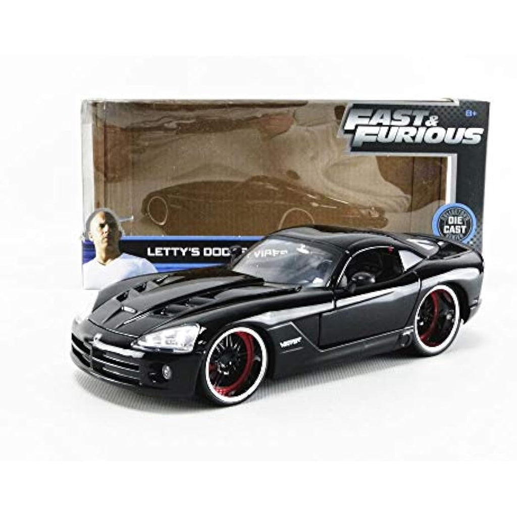 Jada Toys Dodge Viper SRT-10 Diecast Model Car - 1:24 Scale Black