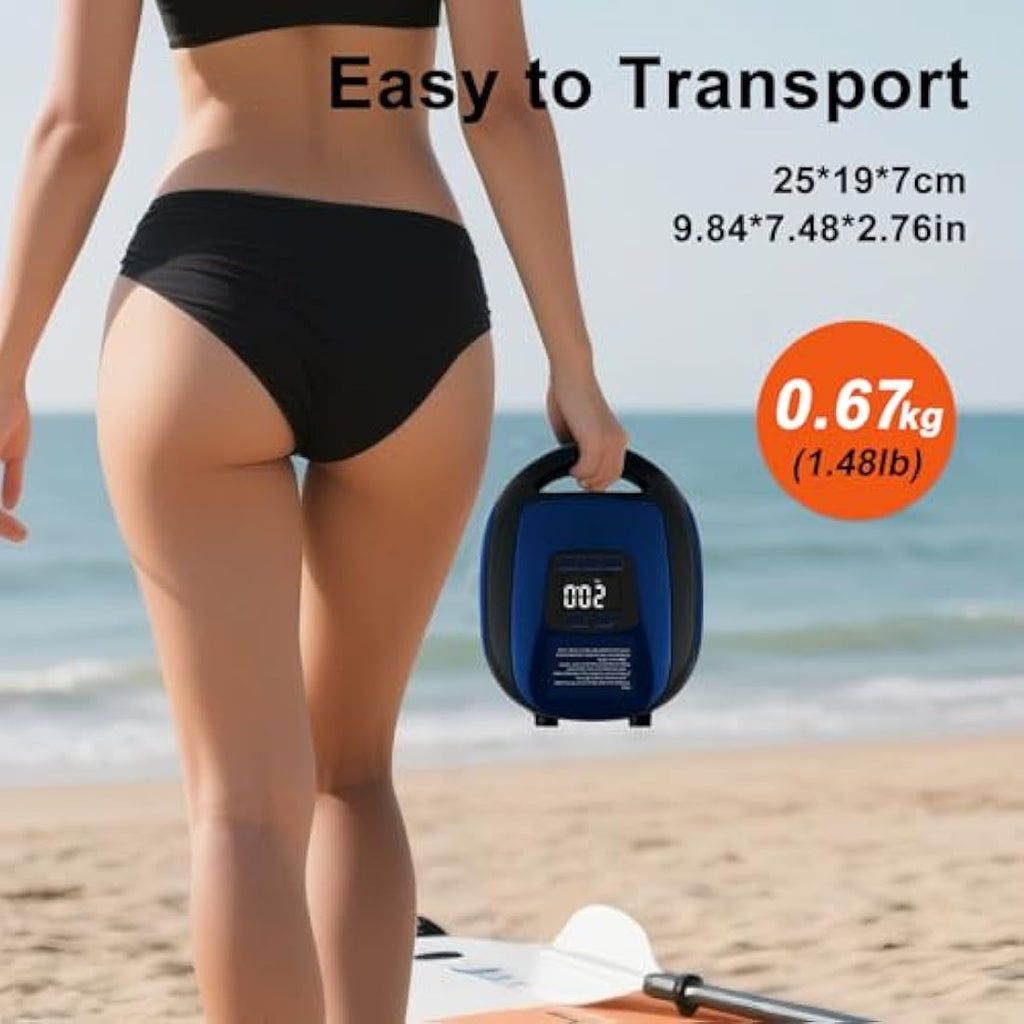 Electric SUP Pump - 20 PSI Paddle Board Pump with 5 Nozzles