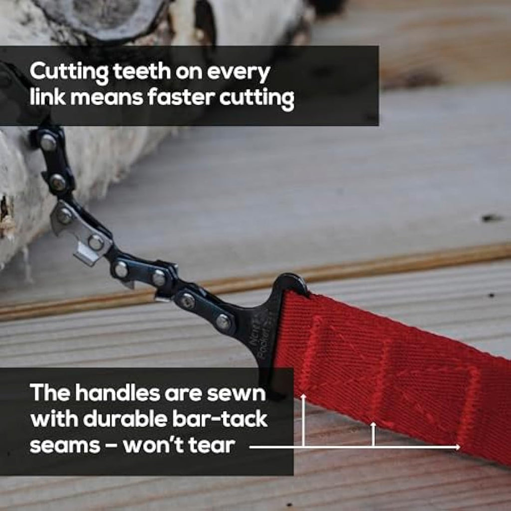 Nordic Pocket Saw – 65cm Survival Chainsaw with 33 Bi-Directional Teeth