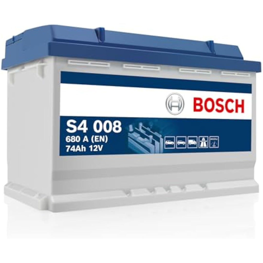 Bosch S4 008 Car Battery | Type 096 12V 74Ah 680A Lead-Acid Battery