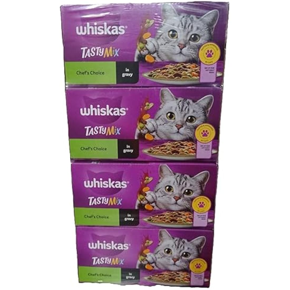 Whiskas Tasty Mix Adult Wet Cat Food - Gravy Pouches (48 x 85g)