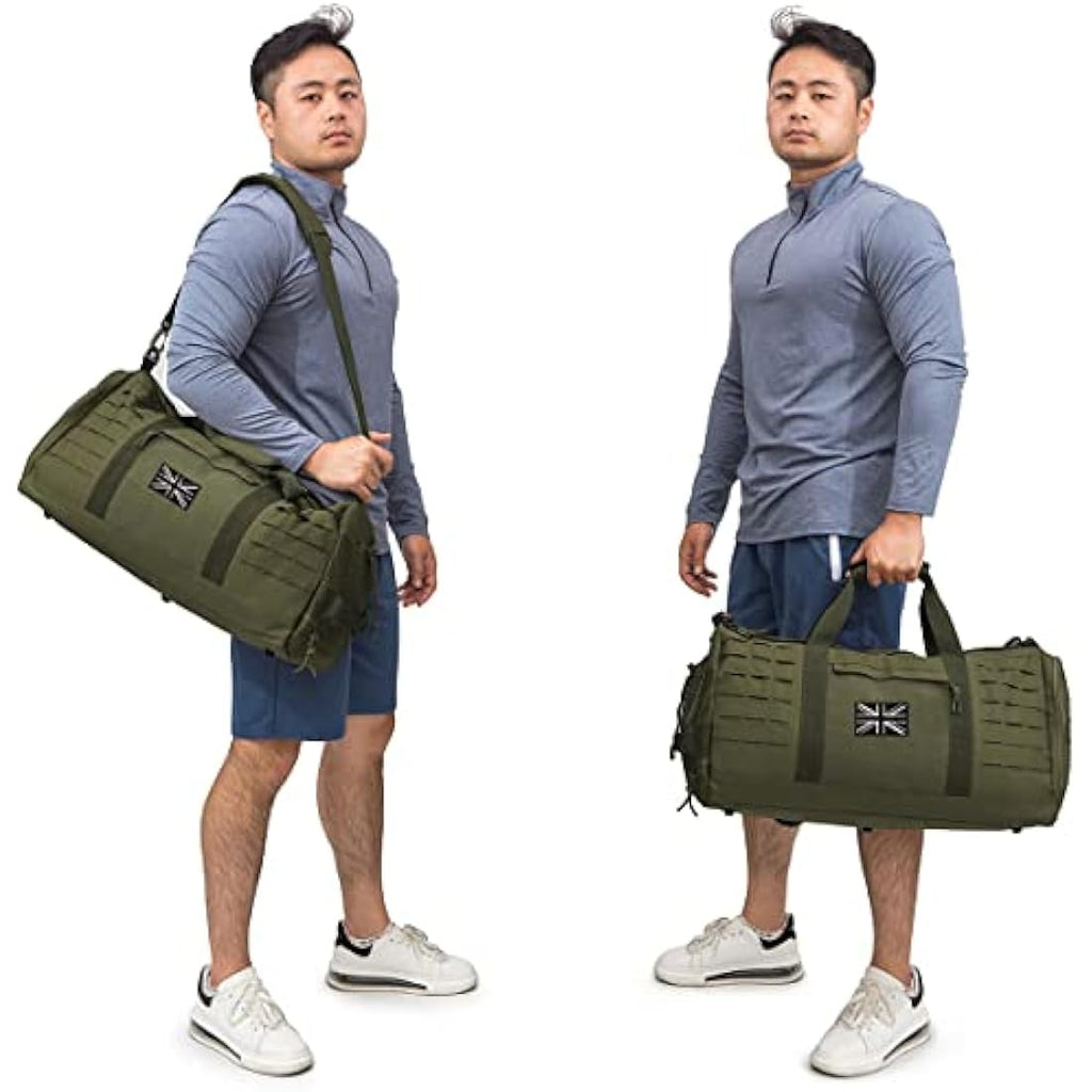 QT&QY 40L Military Tactical Duffle Bag | Waterproof Gym & Travel Tote