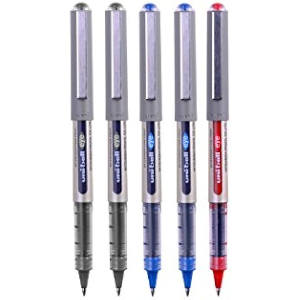 Uni-ball Eye UB-157 Rollerball Pens | Fine 0.7mm Waterproof Ink | 5 Pack