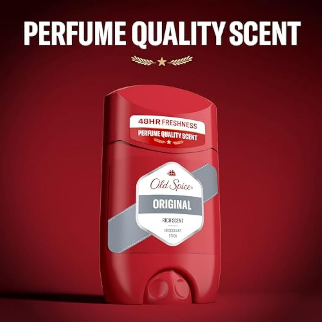 Old Spice Original Deodorant Stick for Men, Aluminium Free - 6 x 50ml
