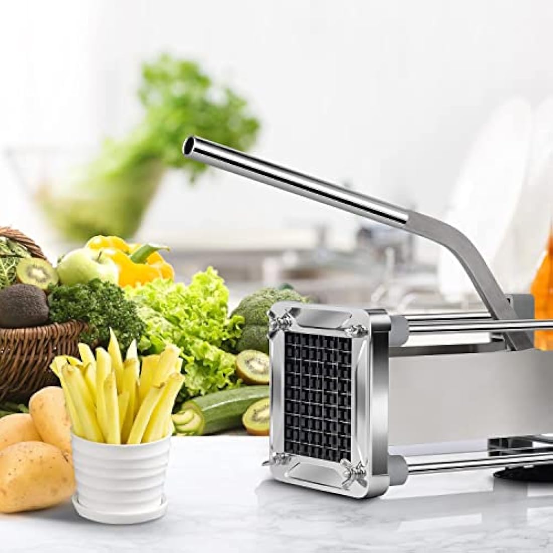 Sopito Stainless Steel French Fry Cutter | Professional Potato Chipper