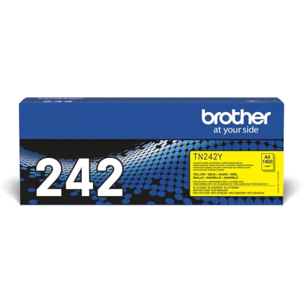 Brother TN-242Y Yellow Toner Cartridge – Genuine Standard Yield