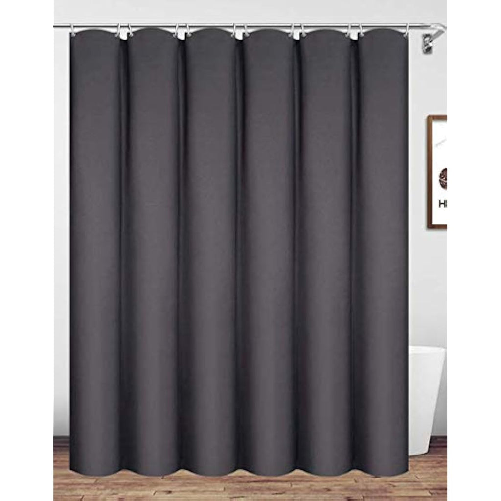 Charcoal Grey Extra Wide Waterproof Polyester Shower Curtain