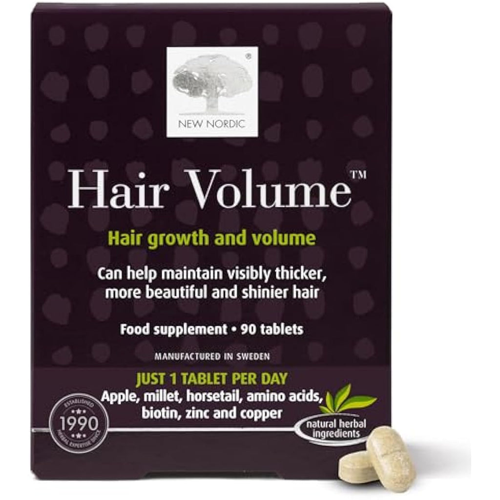 New Nordic Hair Volume Vitamins – Biotin & Apple Extract – 90 Tablets