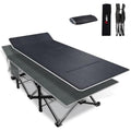 Peirhw Folding Camping Bed with Mattress | Heavy-Duty 200kg Guest Cot