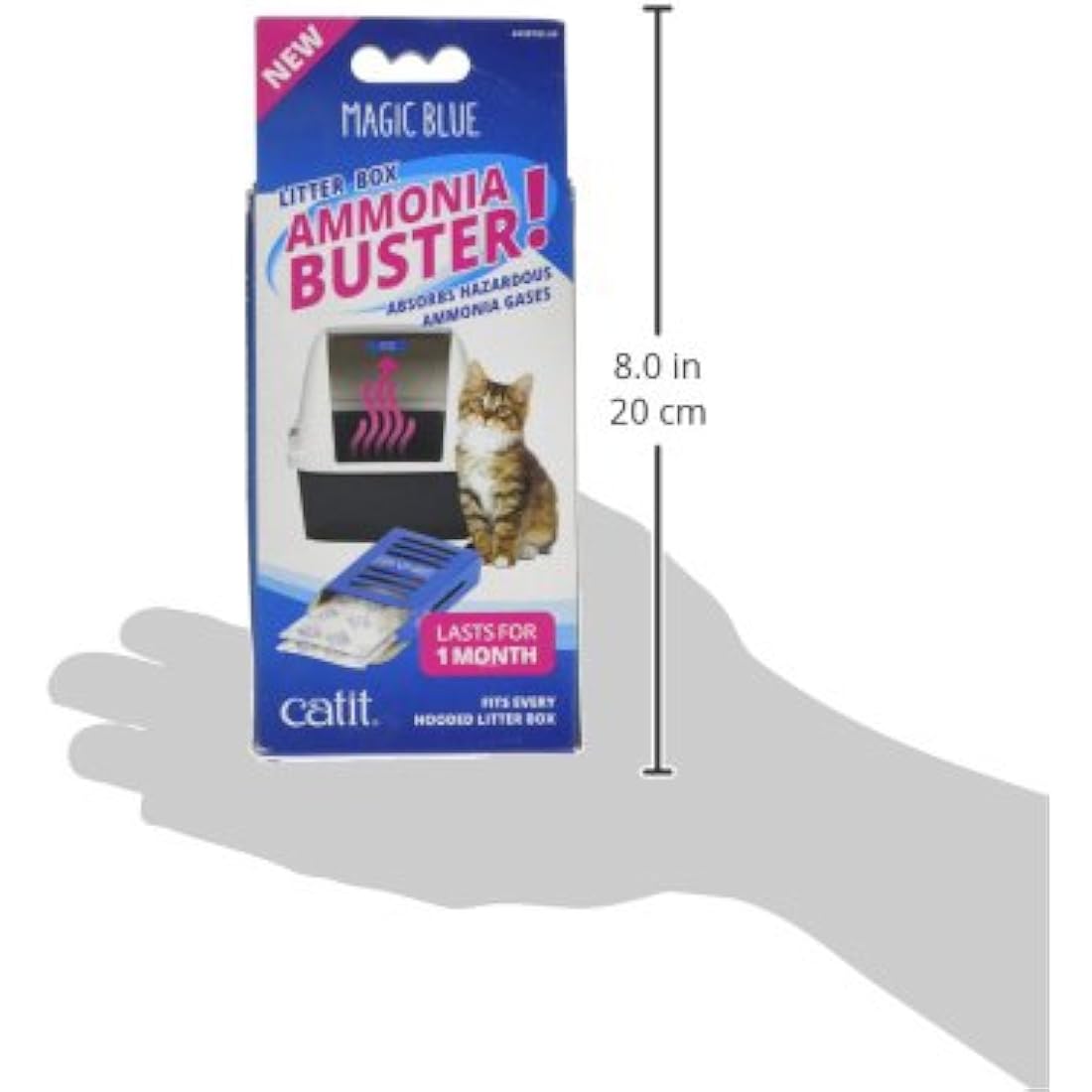 Catit Magic Blue Ammonia Buster – Natural Cat Litter Box Odor Filter