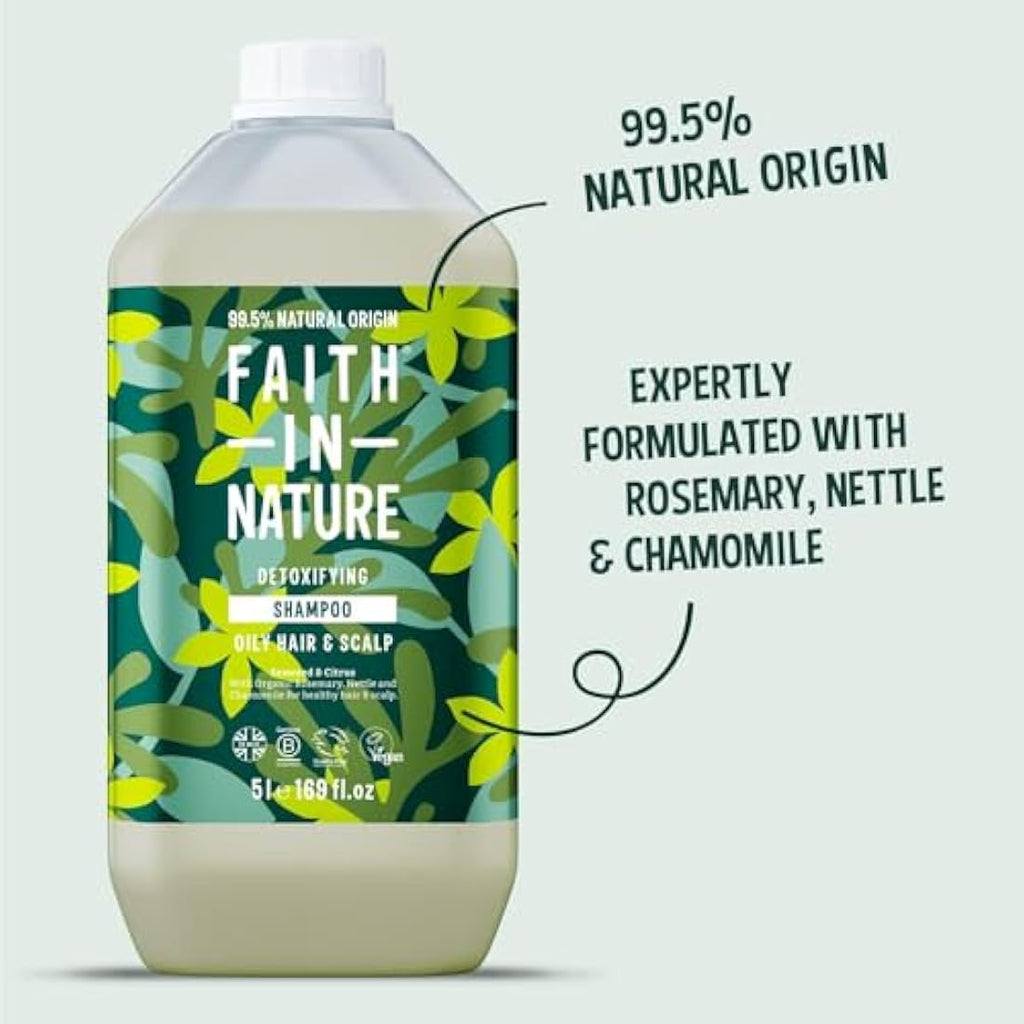 Faith In Nature Seaweed & Citrus Shampoo – 5L Refill for Oily Hair