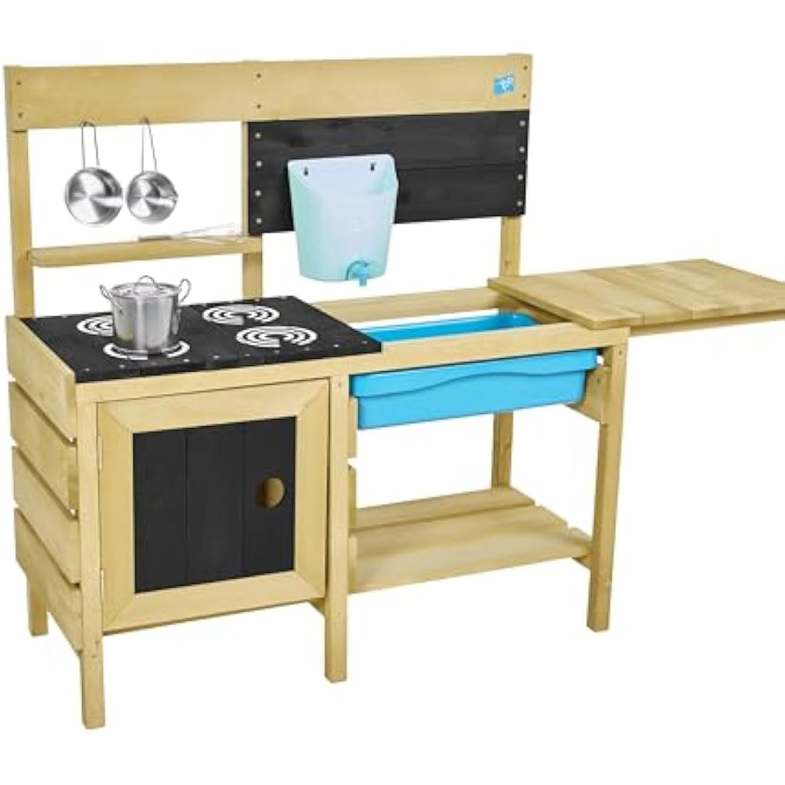 TP Toys Deluxe Wooden Mud Kitchen – Kids Outdoor Garden Playset