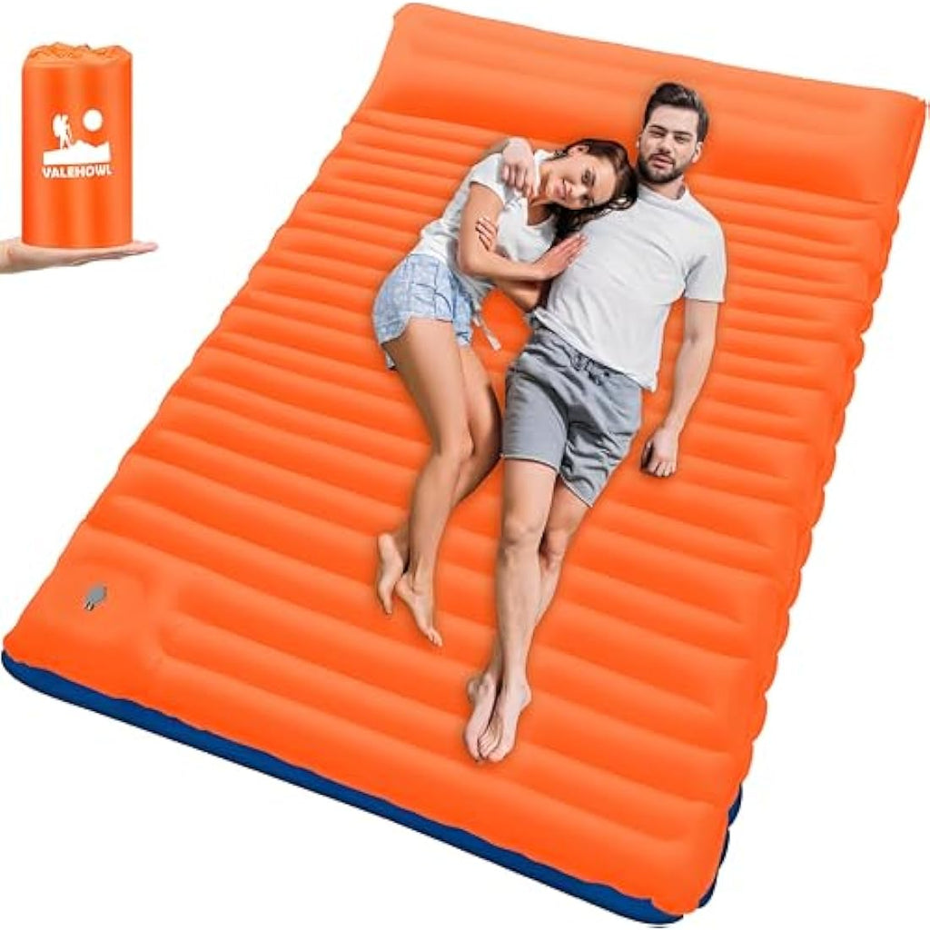 VALEHOWL Double Sleeping Mat | 10cm Thick Camping Mattress with Pump