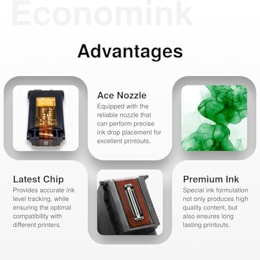 Economink PG-575XL CL-576XL Ink Cartridges for Canon Pixma TS3550i | 2-Pack