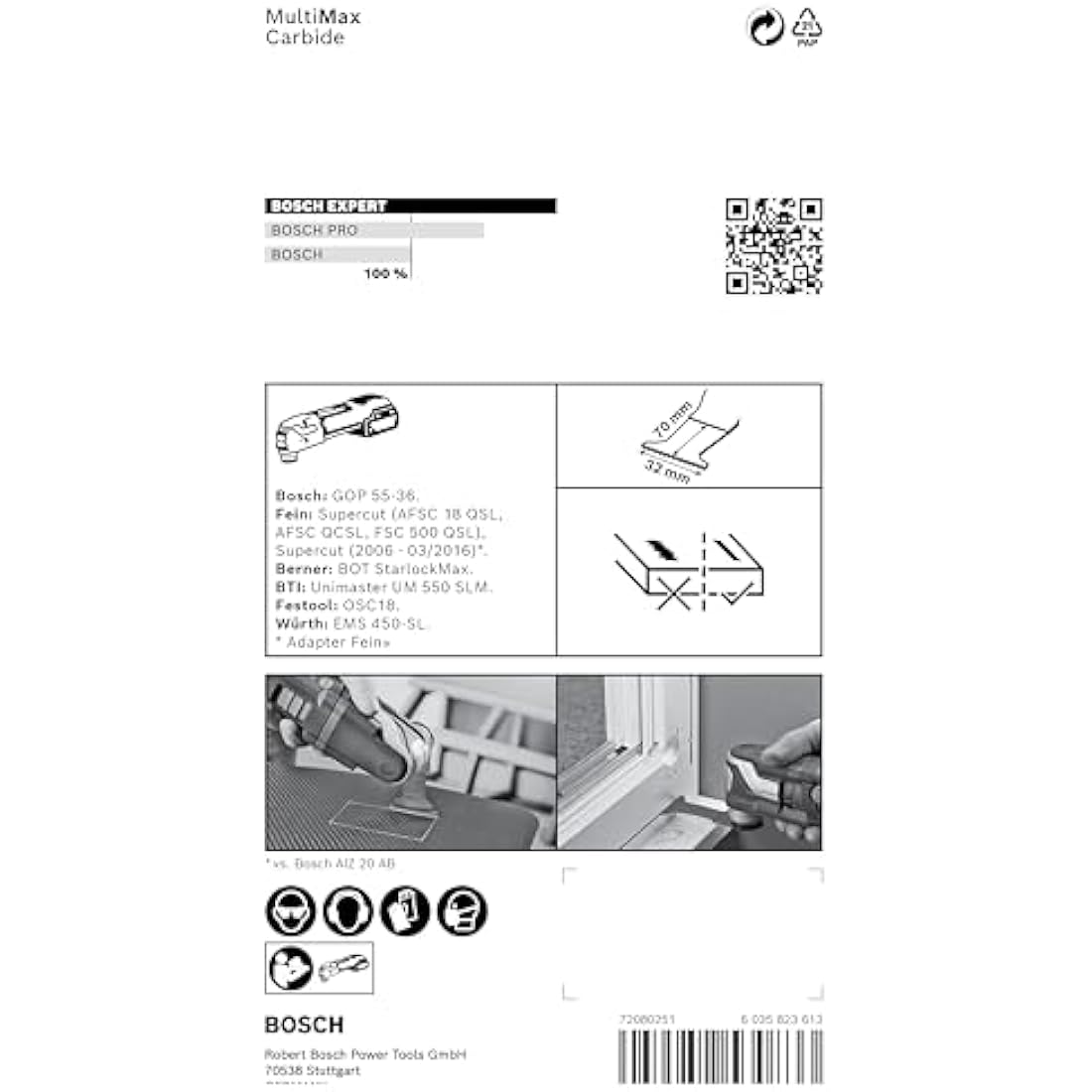 Bosch EXPERT MAII 32 APIT Carbide Plunge Cut Blade for Starlock Max