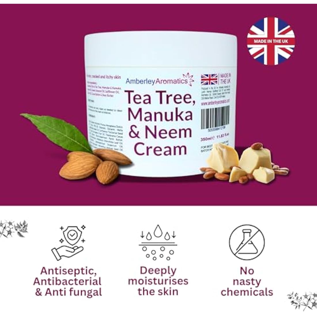 Tea Tree, Manuka & Neem Cream | Natural Antiseptic - 350ml