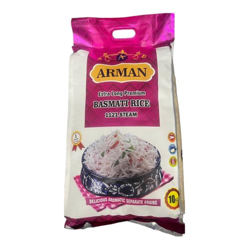 Arman Premium 1121 Extra Long Grain Basmati Rice - 10 kg Bulk Bag