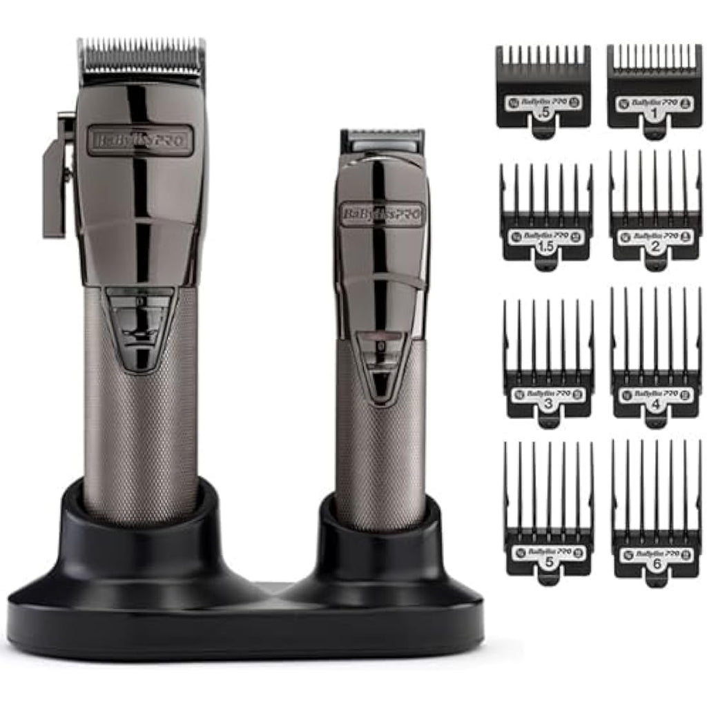 BaBylissPRO Cordless Super Motor Hair Clipper & Trimmer Set | Black
