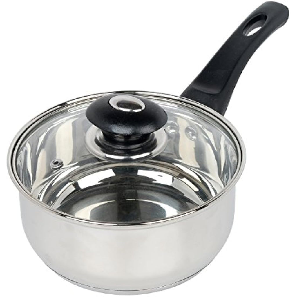 Supreme Vision 3pc Stainless Steel Saucepan Set with Glass Lids