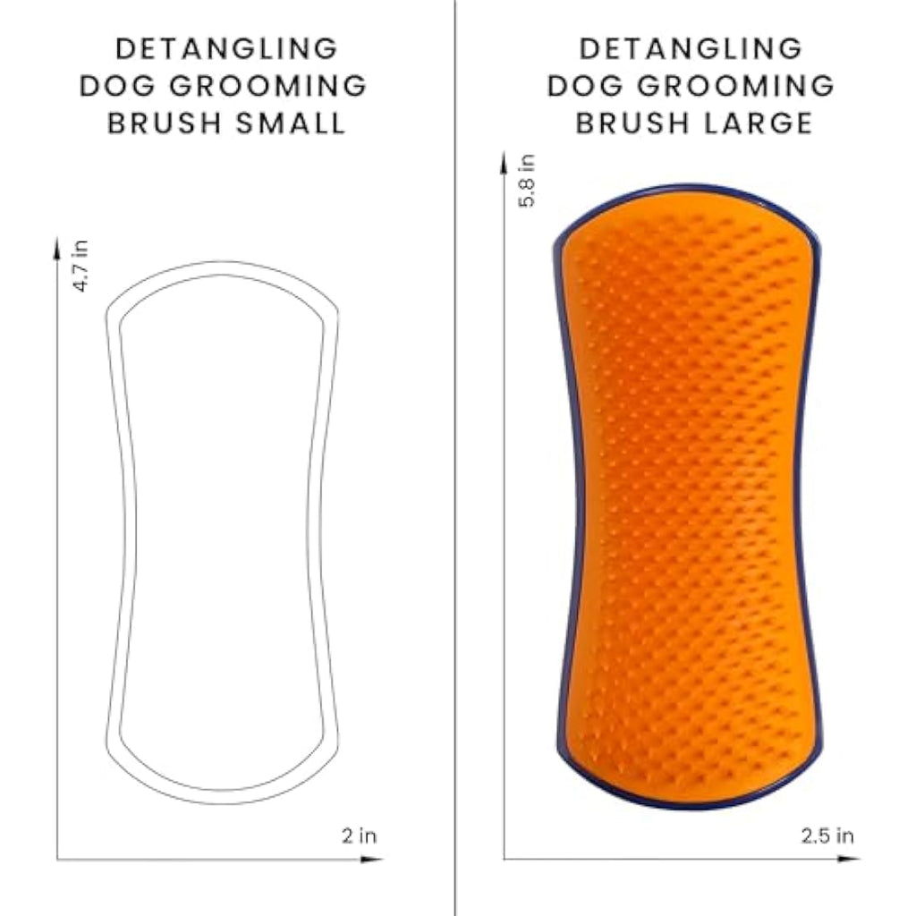 Tangle Teezer Pet Teezer - Detangling Dog Grooming Brush - Navy & Orange