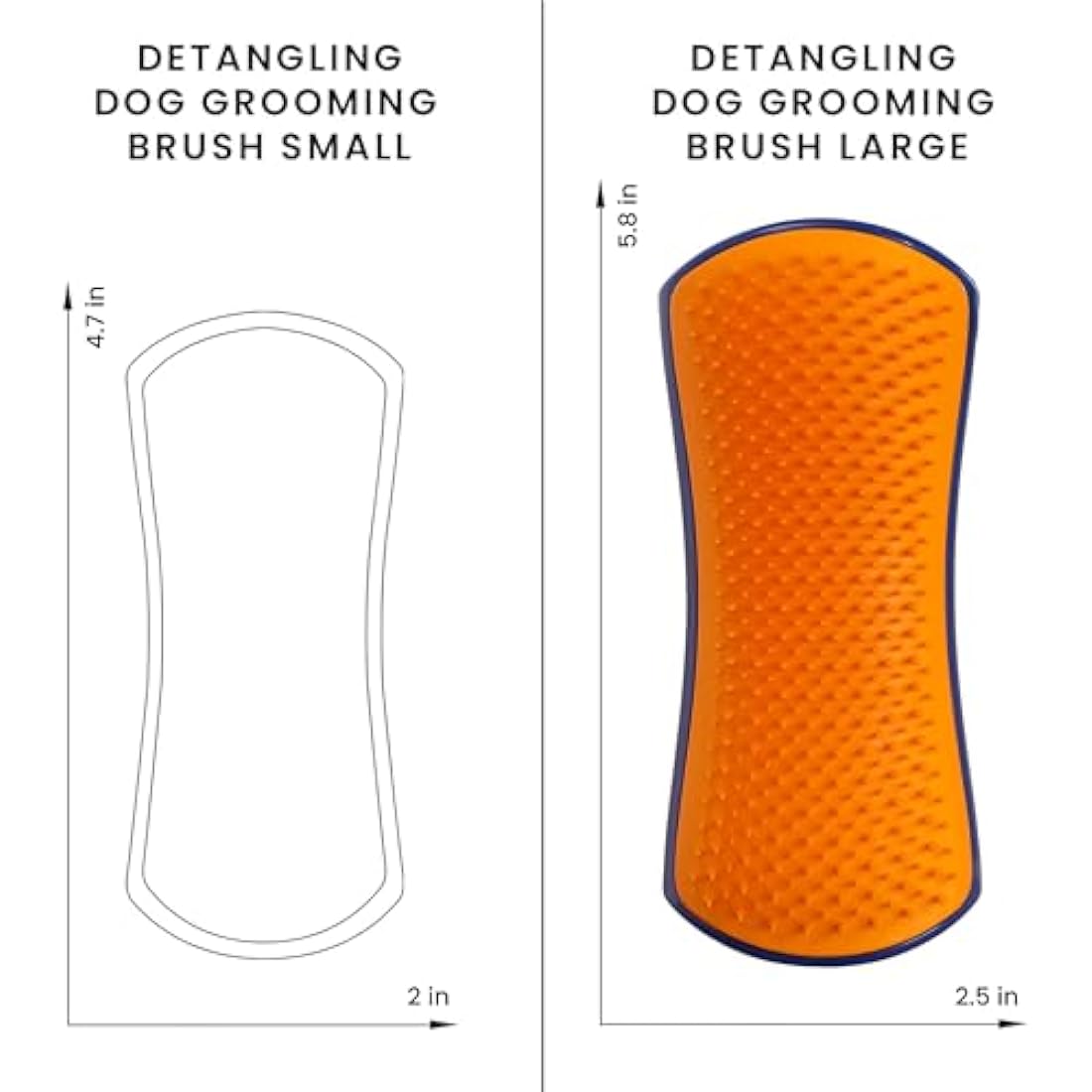Tangle Teezer Pet Teezer - Detangling Dog Grooming Brush - Navy & Orange