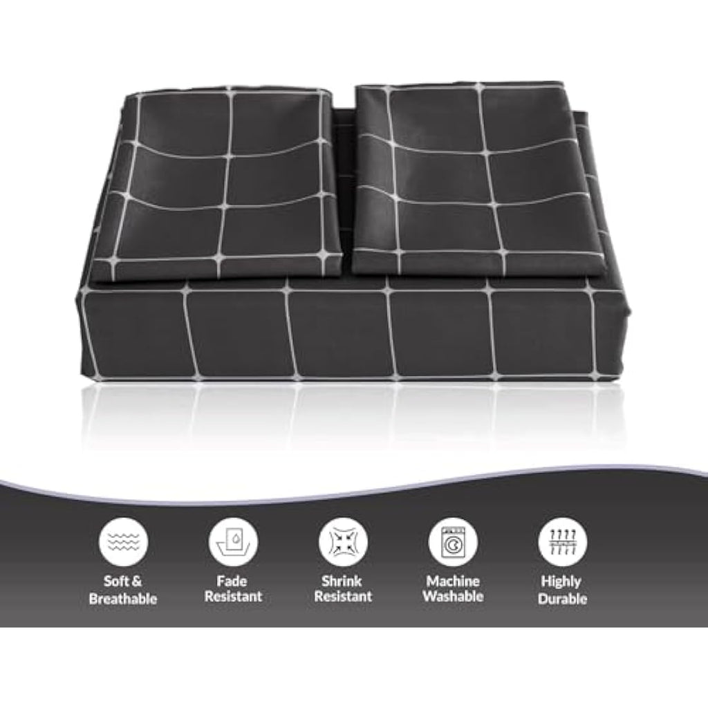 Lazzaro King Size Duvet Cover Set | Soft Microfiber 3pc Bedding Set