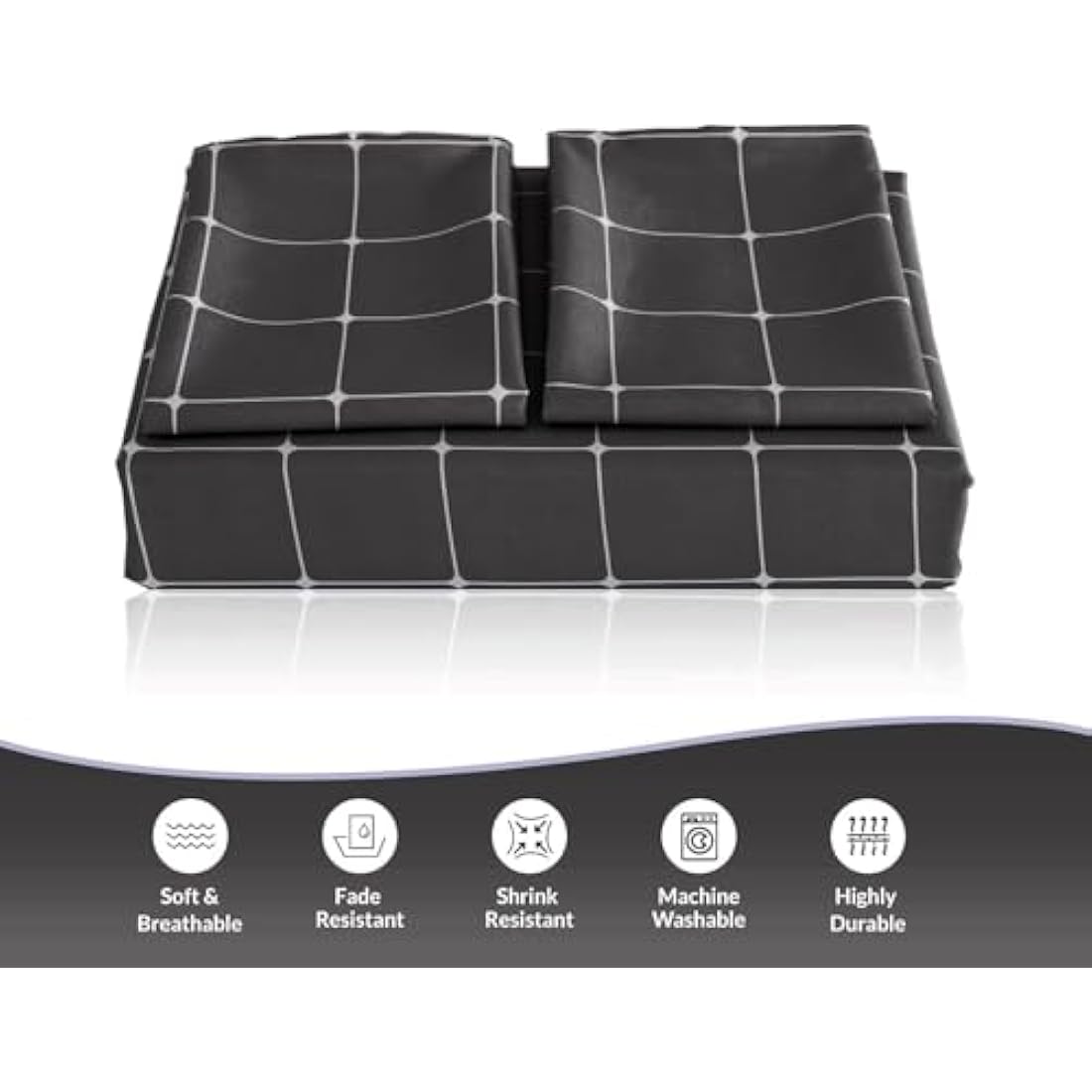 Lazzaro King Size Duvet Cover Set | Soft Microfiber 3pc Bedding Set