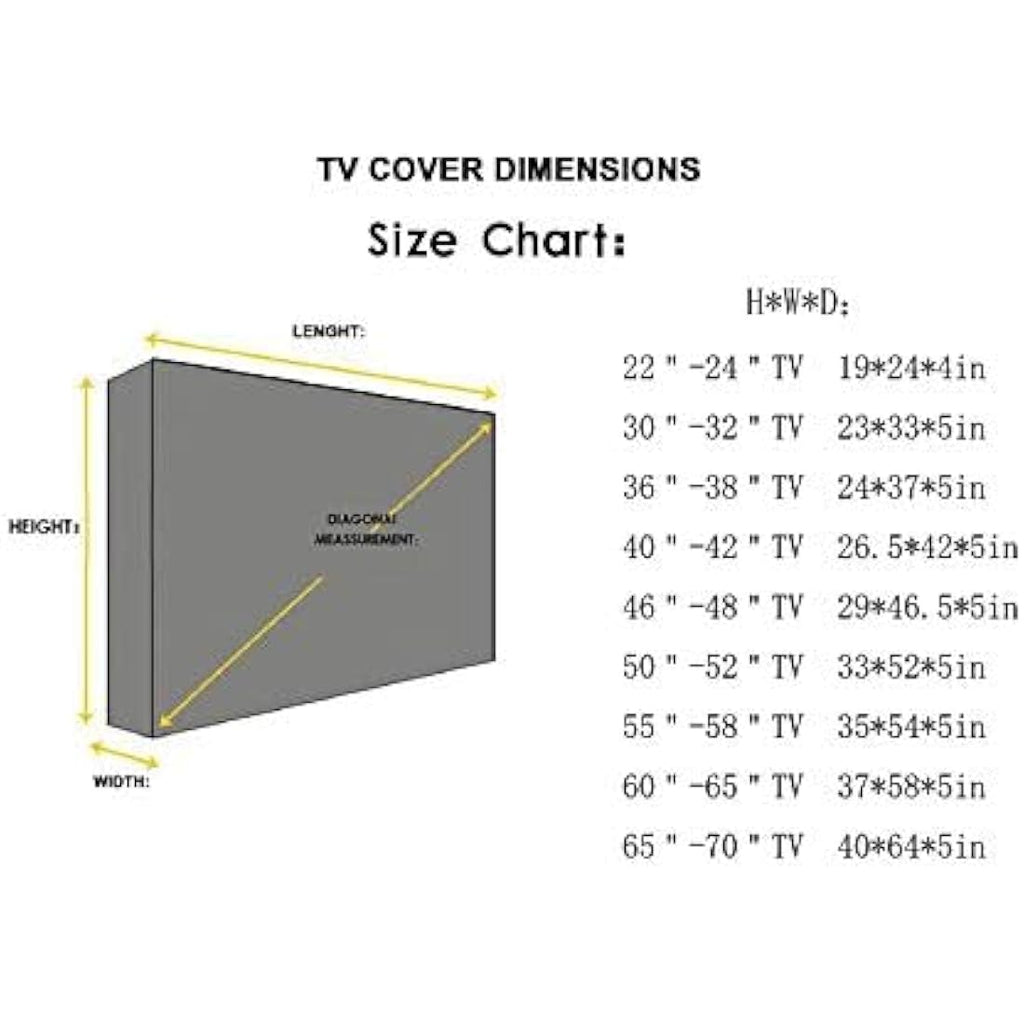Jolof Store Outdoor TV Cover – Waterproof 600D Oxford Screen Protector