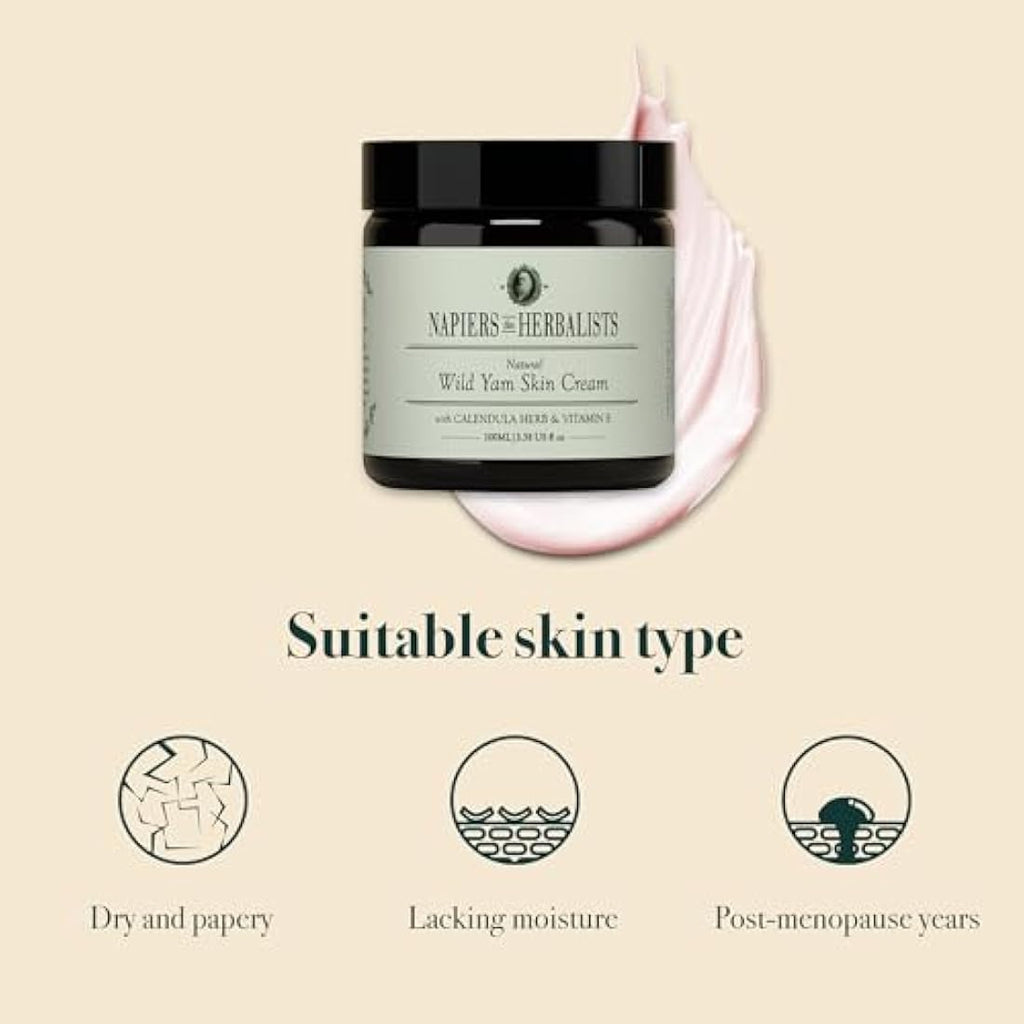 Napiers Wild Yam and Marigold Cream – Menopause Relief – 100ml