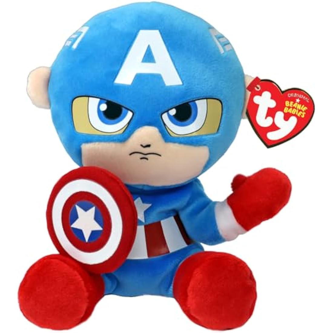 Ty Marvel Avengers Captain America Beanie Baby - Collectible Plush Toy