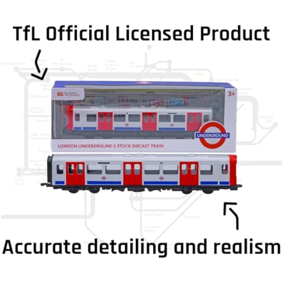 London Underground Tube Train – Diecast Metal Model Toy by TfL