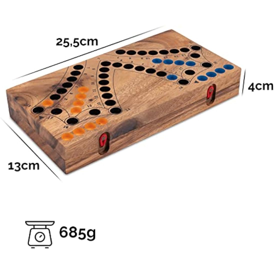 Tock Board Game – 4 Player Folding Wooden Strategy Game
