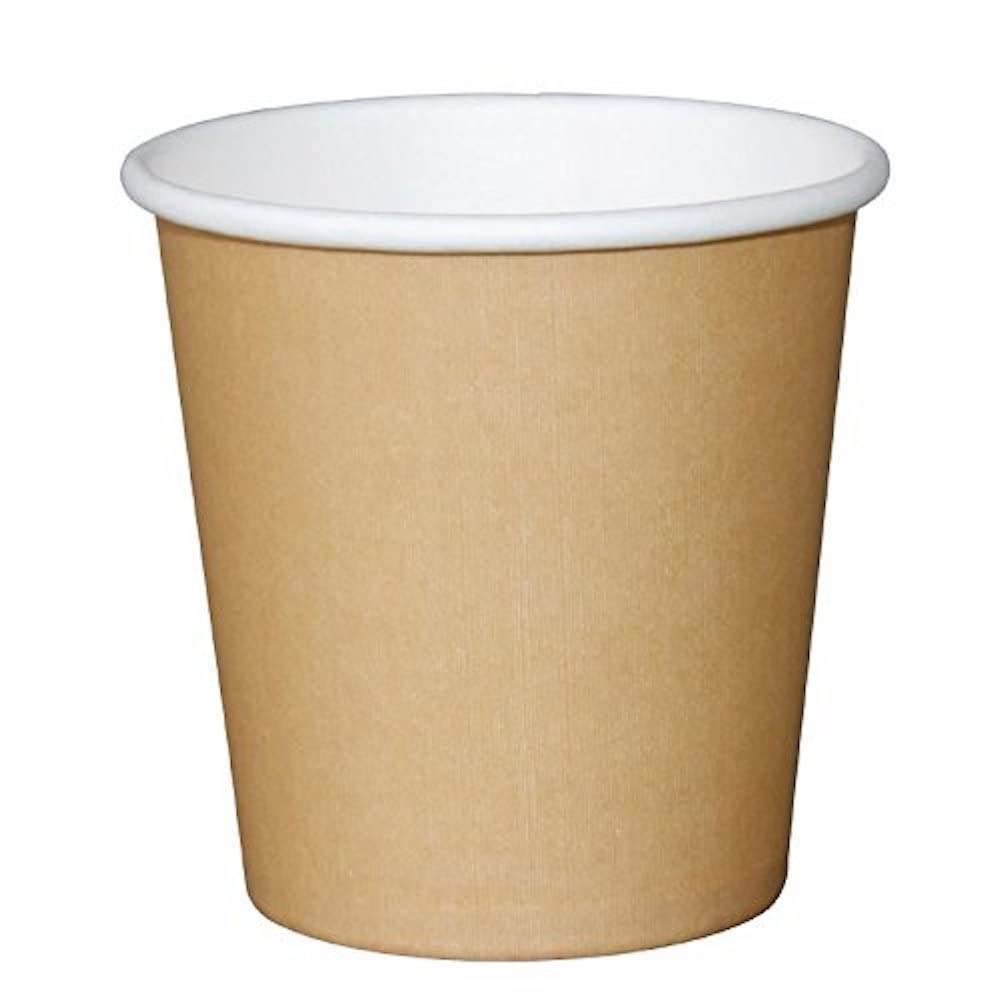 Fiesta Recyclable Espresso Coffee Cups | 4oz Kraft Brown Paper | 1000 Pack