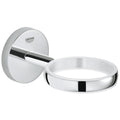 Grohe BauCosmopolitan Glass and Soap Dish Holder | Chrome Finish