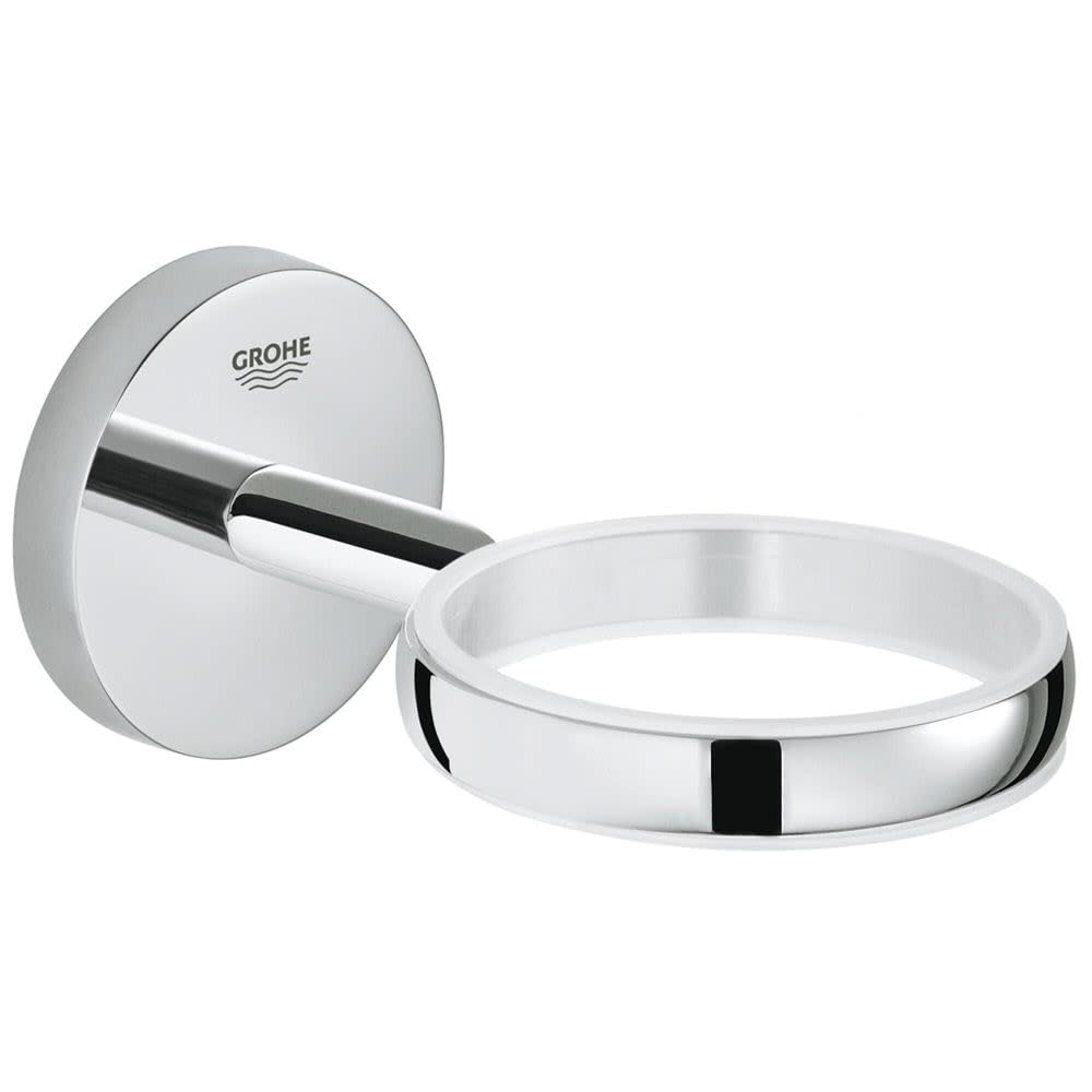 Grohe BauCosmopolitan Glass and Soap Dish Holder | Chrome Finish