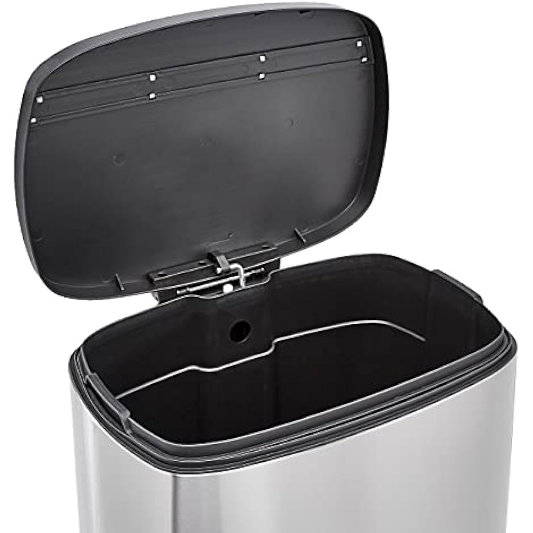 Amazon Basics 50L Soft-Close Stainless Steel Rubbish Bin – Satin Nickel