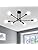 MRHYSWD 6-Light Black Sputnik Ceiling Light – Modern Industrial Chandelier