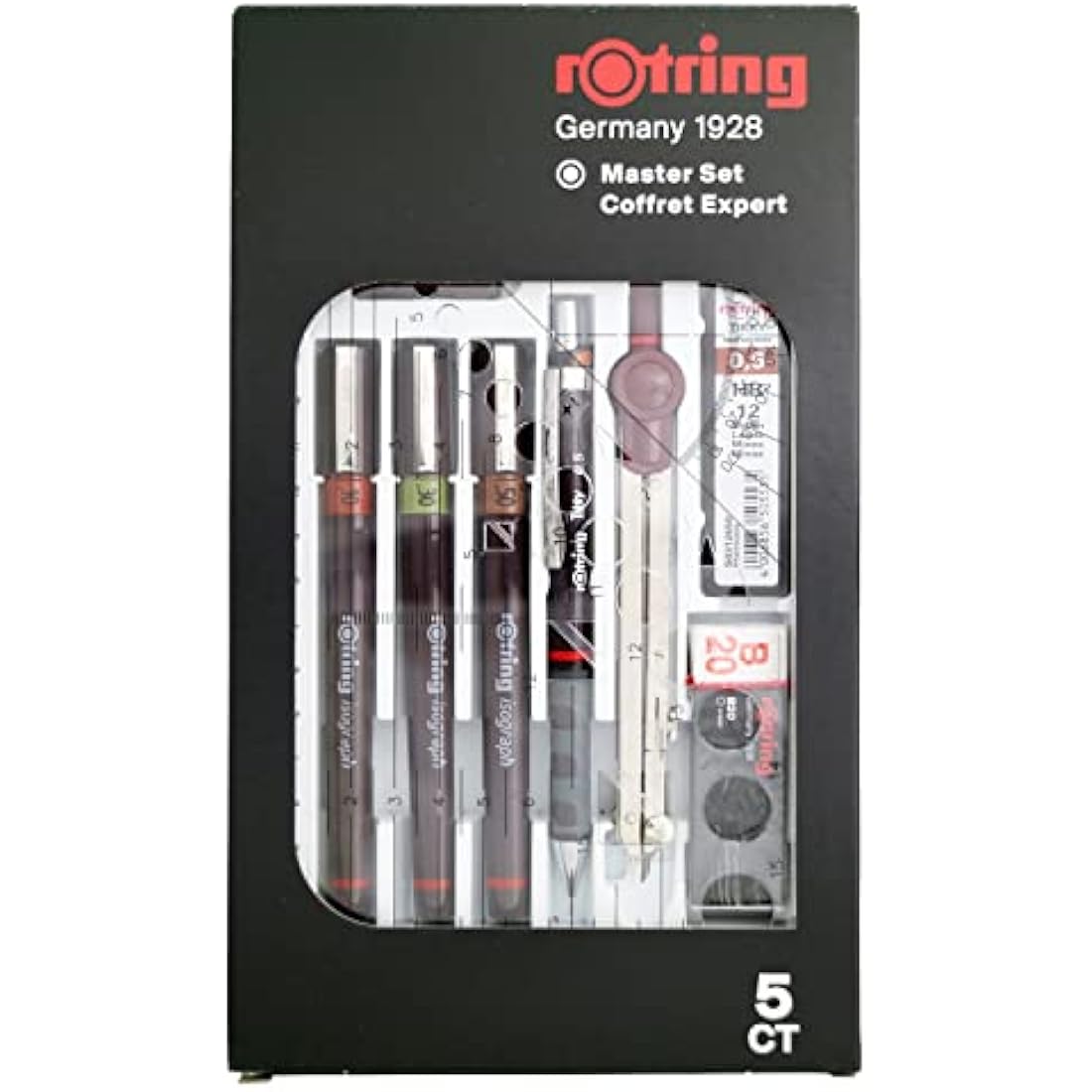 rOtring Isograph Technical Pen Master Set | 10-Piece Drafting Kit
