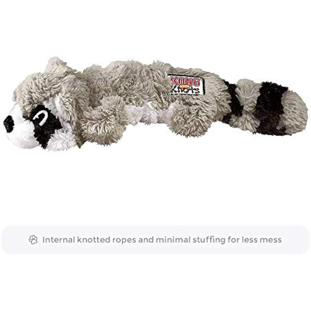 KONG Scrunch Knots Raccoon Dog Toy – Stuffing-Free Knotted Rope