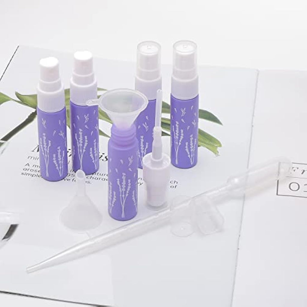 10ml Purple Glass Perfume Spray Bottles - 10 Pack Refillable