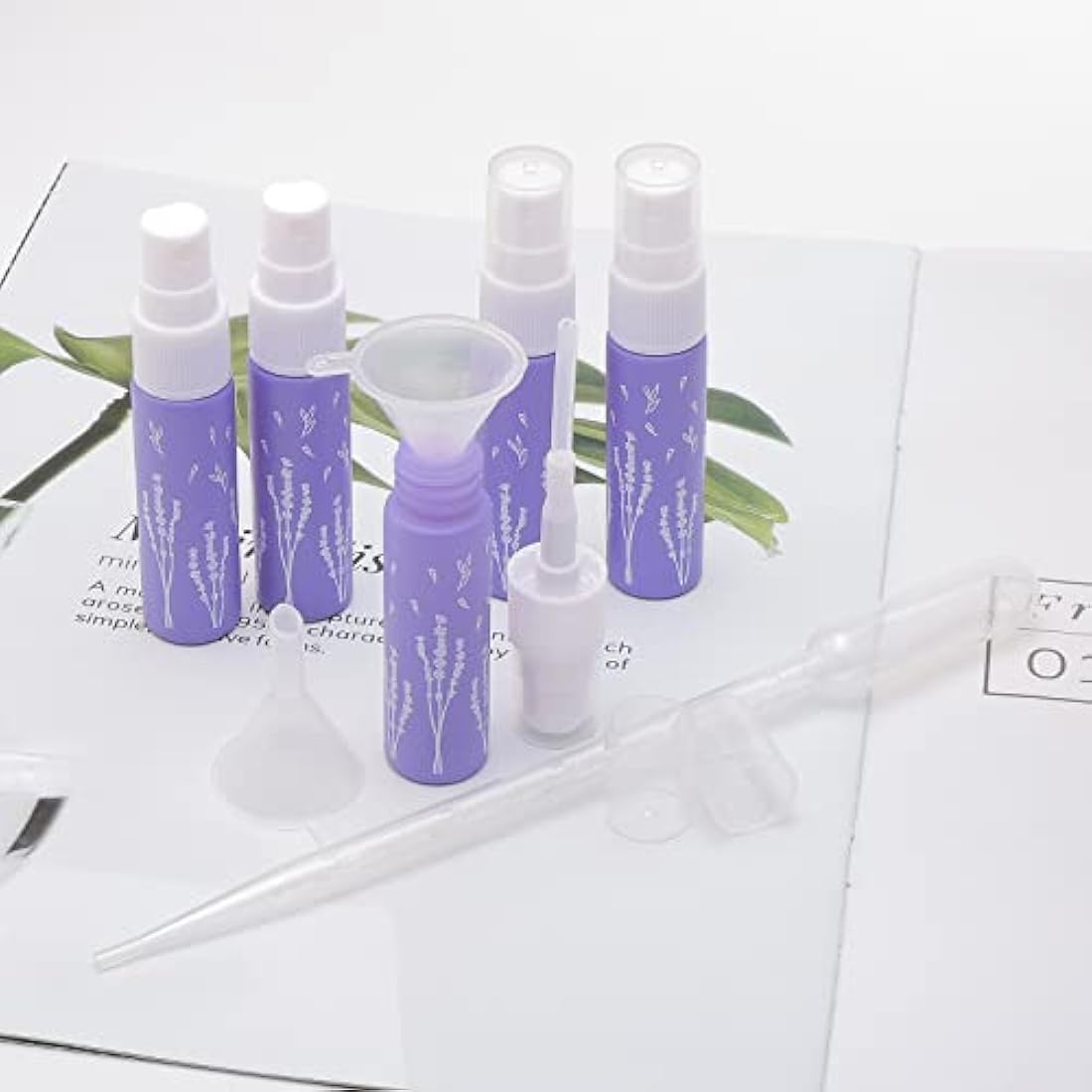 10ml Purple Glass Perfume Spray Bottles - 10 Pack Refillable