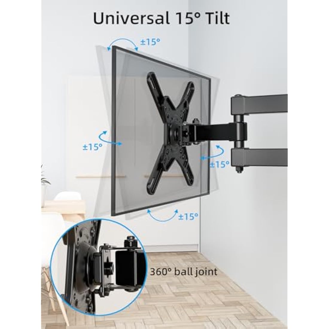 Home Vision Full Motion TV Wall Mount – 21.9" Long Reach Swivel Bracket