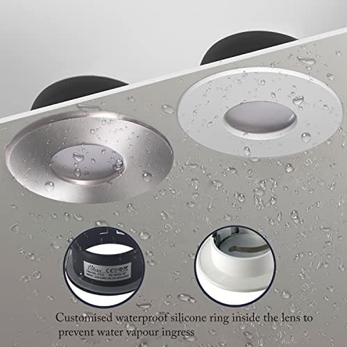 Sweier IP65 Waterproof LED Recessed Spotlight - 5W GU10 3000K (4 Pack)
