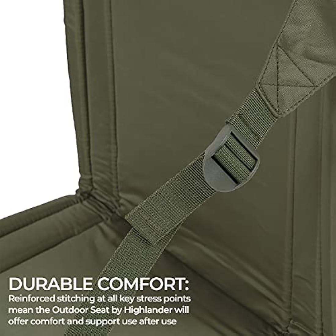 Highlander Outdoor Sit Mat – Portable Folding Stadium Seat with Back Support