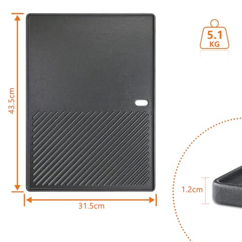 Denmay Cast Iron BBQ Griddle Plate for Landmann Triton & Enders Monroe