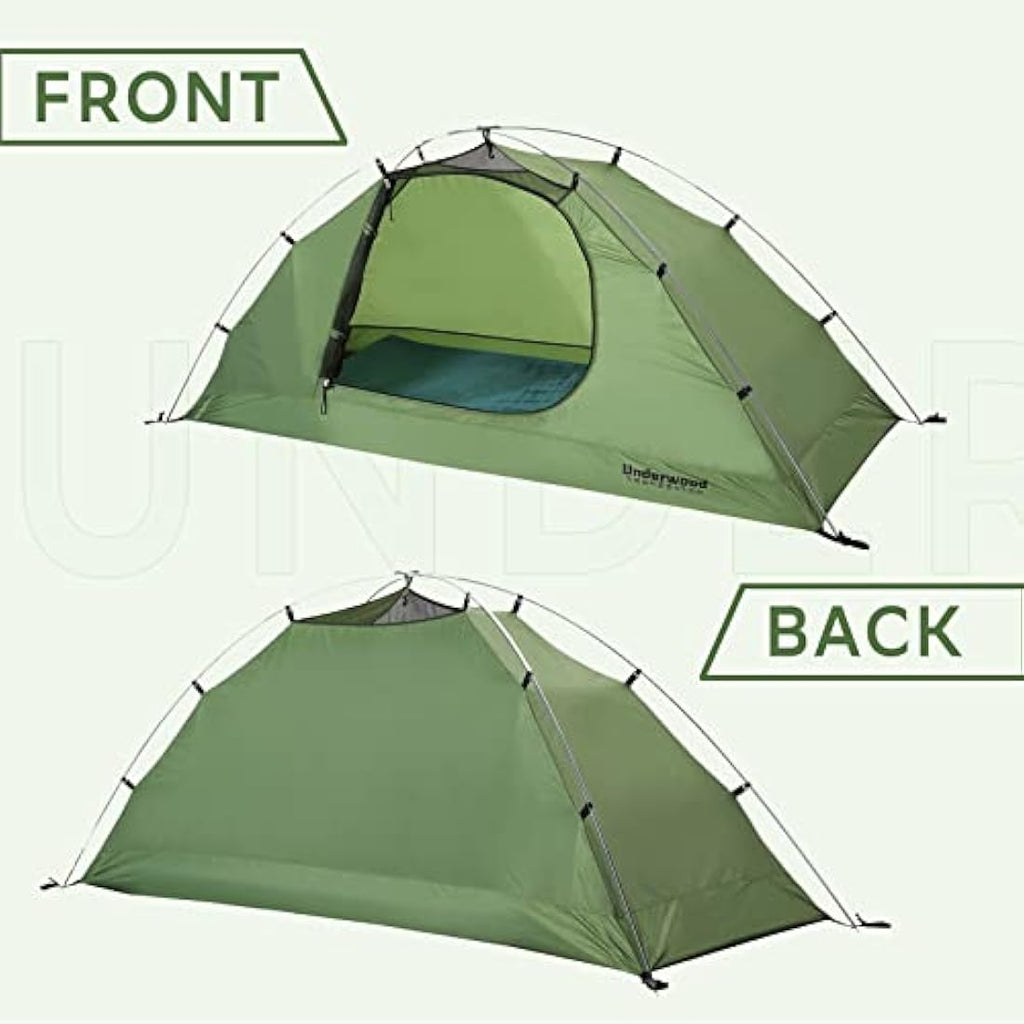 Underwood Aggregator 1-Person 4-Season Backpacking Tent - Waterproof Dome