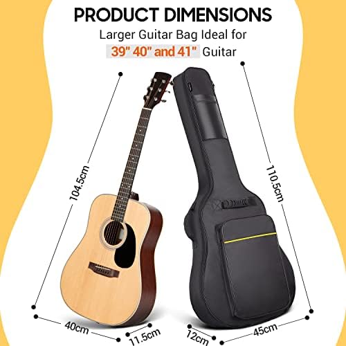 CAHAYA Acoustic Guitar Bag | Water Resistant 41-42 Inch Gig Bag Case