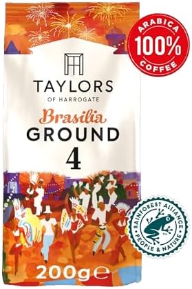 Taylors of Harrogate Brasilia Ground Coffee - Medium Roast - 6 x 200g