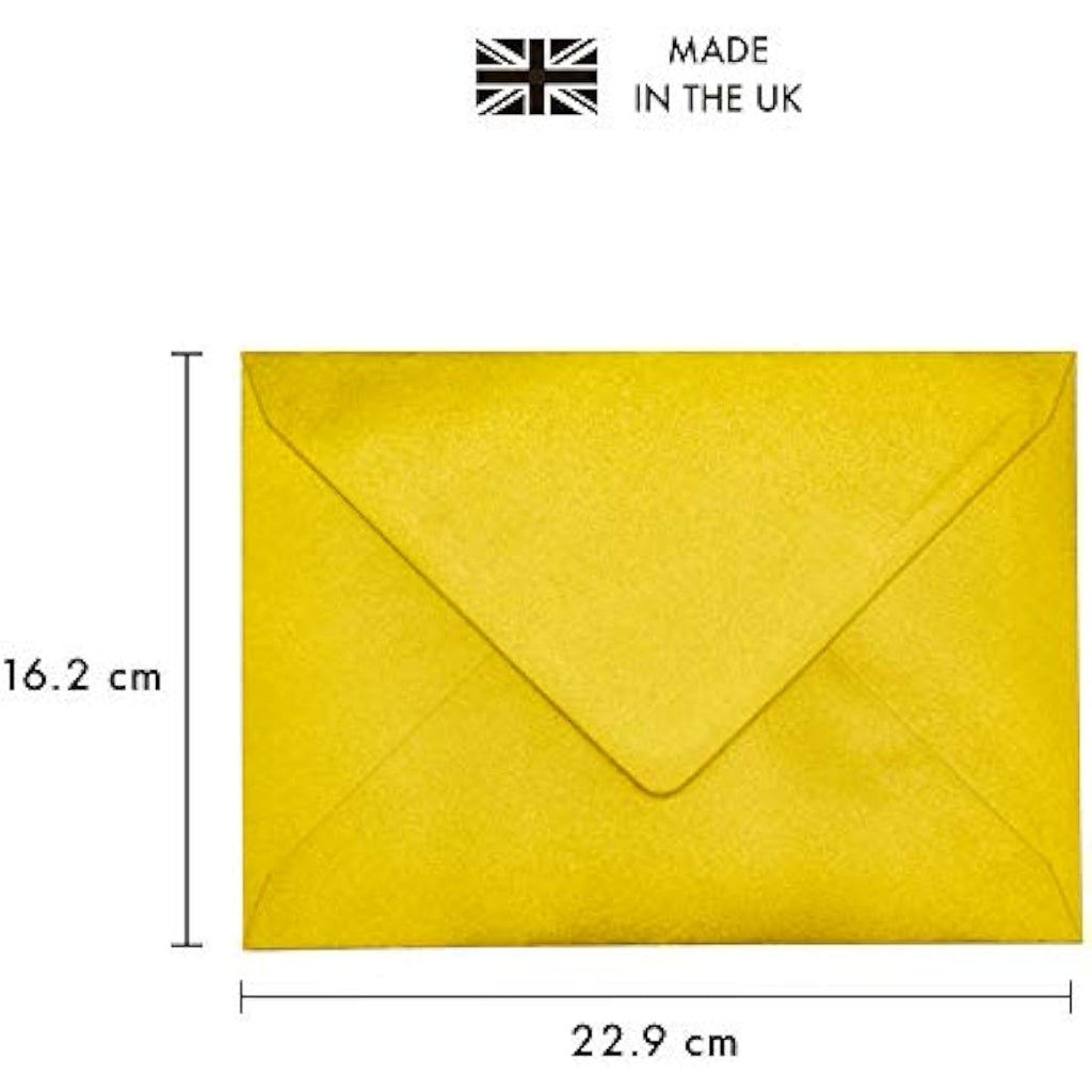 Pukka Post C5 Gummed Envelopes – Gold 100GSM Postal Pack of 25