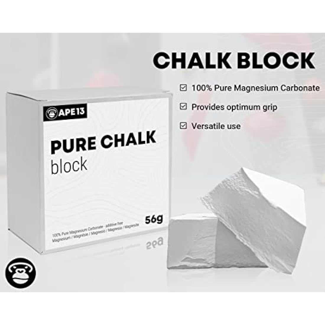 APE13 Boulder Chalk Bag Set – Includes Climbing Brush and Chalk Block